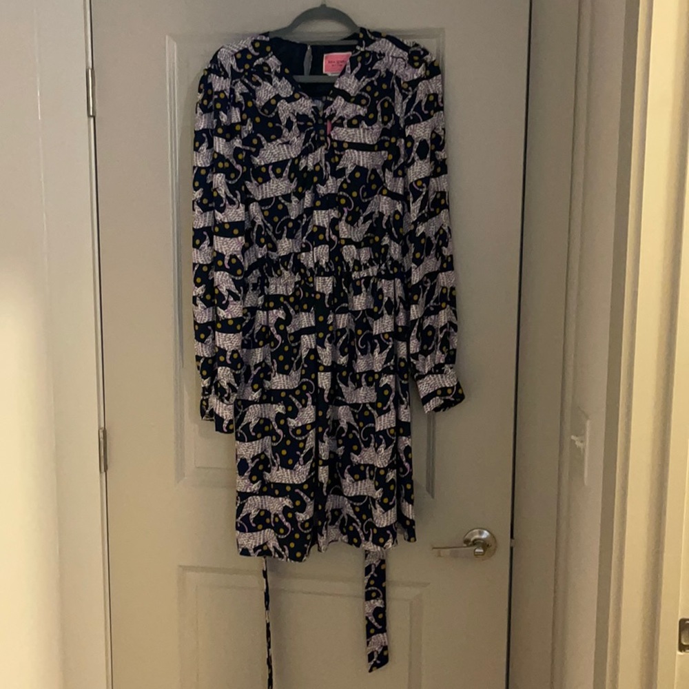 Kate Spade Panther dot dress long sleeve
